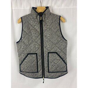 J Crew Excursion Puffer Down Herringbone Vest Women's Small.